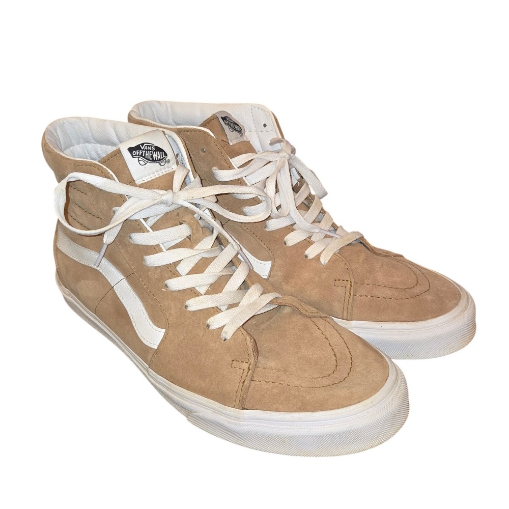 Vans Sk8-Hi Pig Suede Mens 12 Tobacco Brown Water Resistant Heiq Eco Dry